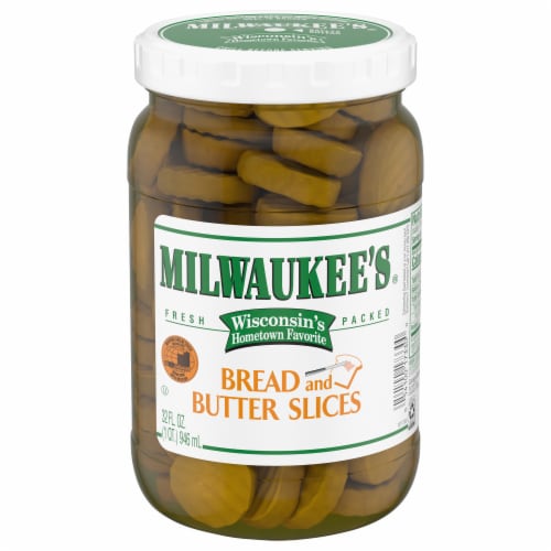 Milwaukee's Bread and Butter Pickle Slices Perspective: front