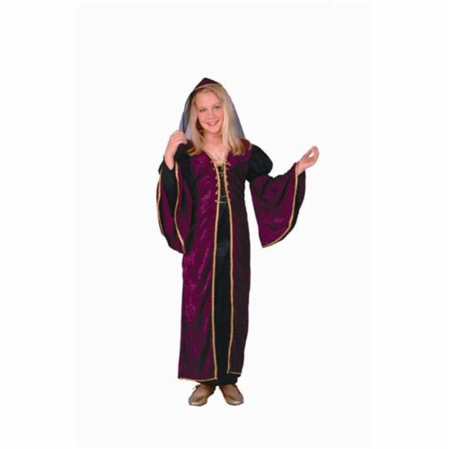 RG Costumes 91224-M Burgundy Velvet Juliet Costume - Size Child-Medium Perspective: front