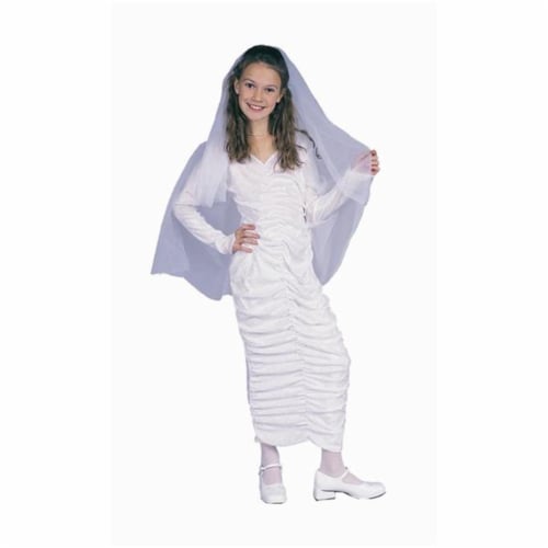 RG Costumes 91298-M White Gothic Dress With Hood Costume - Size Child-Medium Perspective: front