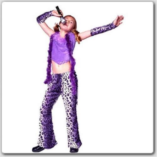RG Costumes 19192-S Rock Star - Purple Pants Costume - Size - Child-Small Perspective: front