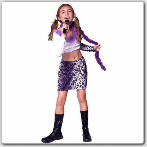 RG Costumes 19194-L Rock Star - Purple Skirt Costume - Size Child-Large Perspective: front