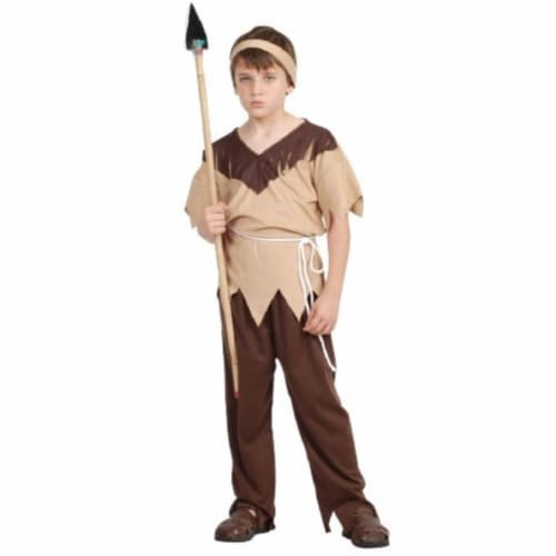 Rg Costumes 29042-M Boys Native American Brave Costume - Taupe- Medium Perspective: front