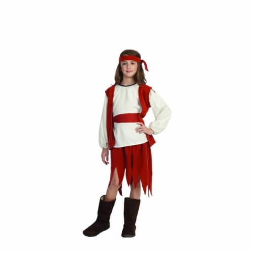 Rg Costumes 29171-M Buccaneer Girl Econo Costume - Red & White, Medium Perspective: front