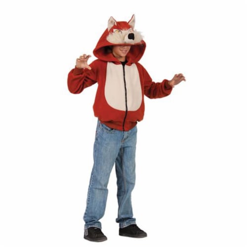 Rg Costumes 40533-M Child Wild Fox Hoodie Costume - Red, Medium Perspective: front