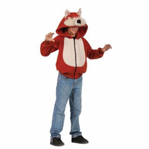 RG Costumes 40533-S Wild Fox Child Hoodie Costume, Small - Red Perspective: front