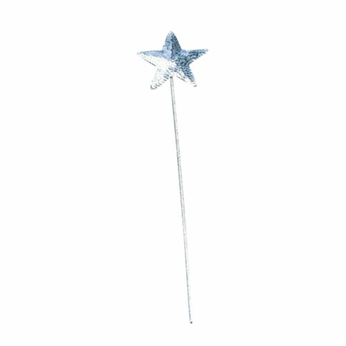 RG Costumes  Silver Sequined Wand Perspective: front