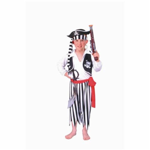 RG Costumes 90009-L Pirate Boy White-Black Pants Costume - Size Child-Large Perspective: front