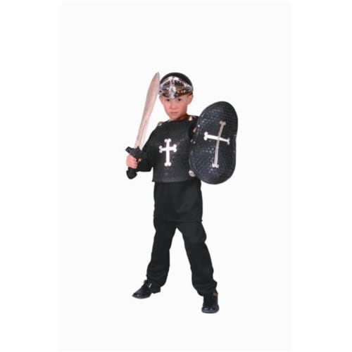 RG Costumes 90021-L Black Knight Costume - Size Child-Large Perspective: front
