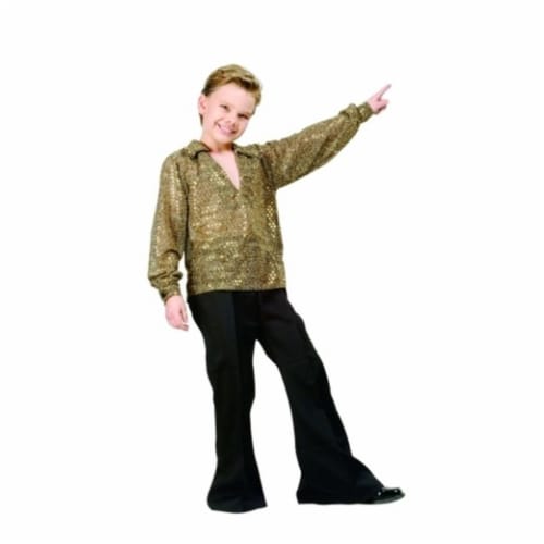 RG Costumes 90170-L Disco Boy Costume - Gold - Size Child Large 12-14 Perspective: front