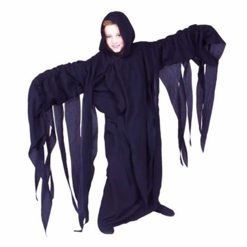 RG Costumes 90204-L Thrilling Ghoul Black Costume - Size Child-Large Perspective: front