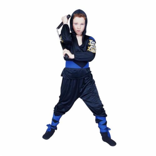 RG Costumes 90239BL-L Dragon Master Blue Costume - Size Child-Large Perspective: front