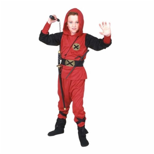 RG Costumes 90242-L Red Ninja Ranger Costume - Size Child-Large Perspective: front