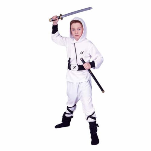 RG Costumes 90243-L White Ninja Ranger Costume - Size Child-Large Perspective: front