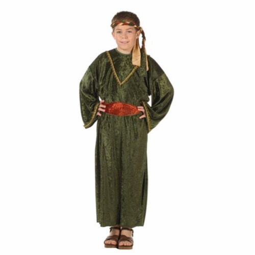 RG Costumes 90282-L Deluxe Wiseman Child Costume - Olive - Size L Perspective: front