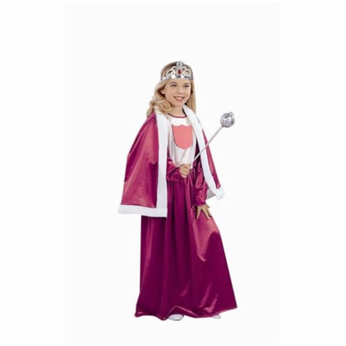 RG Costumes 91154-L Royal Queen Burgundy Costume - Size Child-Large Perspective: front