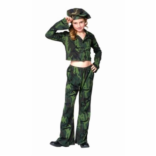RG Costumes 91266-L Soldier Girl Costume - Size Child-Large Perspective: front
