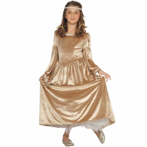 RG Costumes 91384-L Large Child Renaissance Bell Custume - Gold Perspective: front
