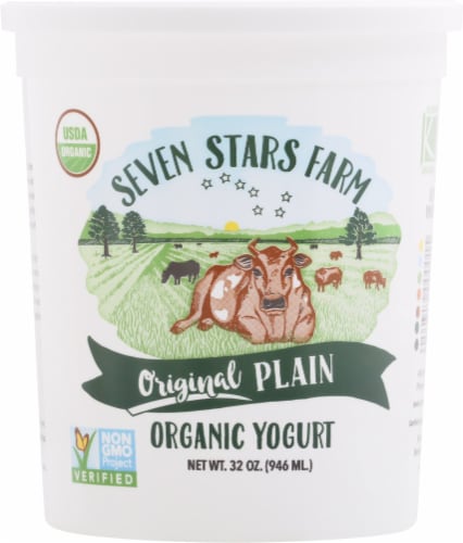 Seven Stars Farm Organic Plain Yogurt Perspective: front