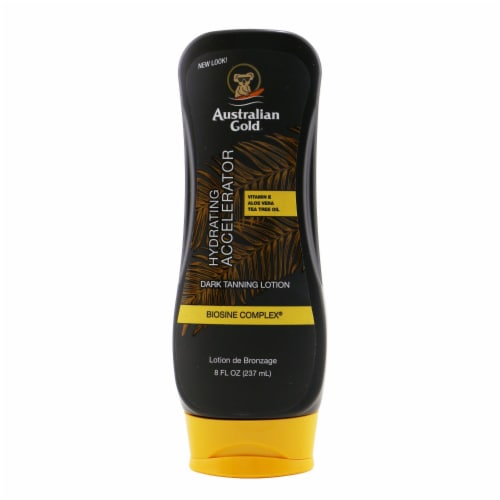 Australian Gold Hydrating Accelerator Dark Tanning Lotion Perspective: front
