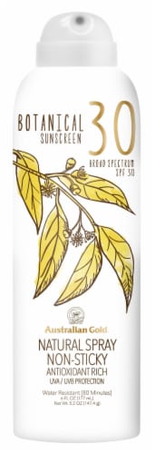 Australian Gold Non-Sticky Natural Spray Botanical Sunscreen SPF 30 Perspective: front