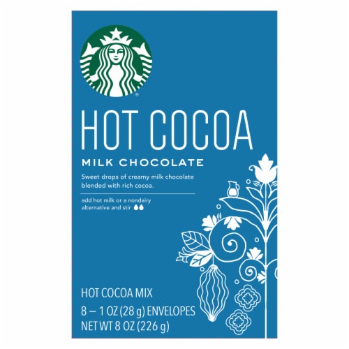 Starbucks® Milk Chocolate Hot Cocoa Drink Mix Packets Perspective: front