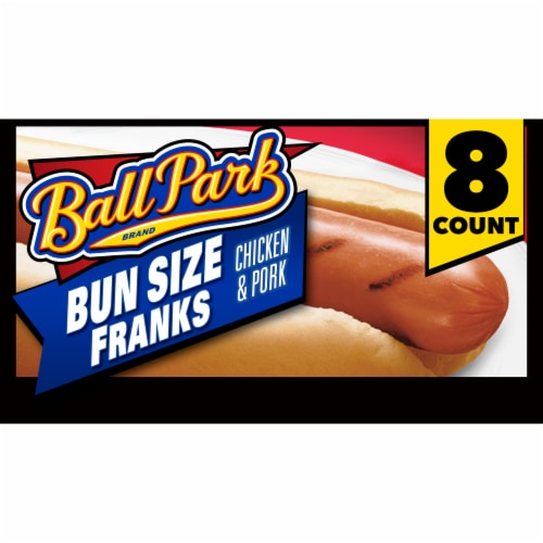 Ball Park Bun Length Classic Hot Dogs Perspective: front