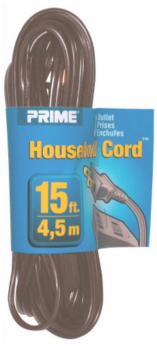 Prime Household Extension Cord - Brown Perspective: front