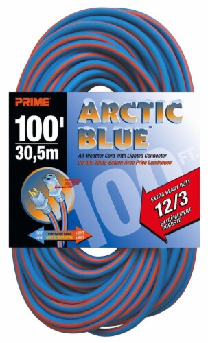 Prime Arctic Blue® with Primelok® Primelight® Extension Cord Perspective: front