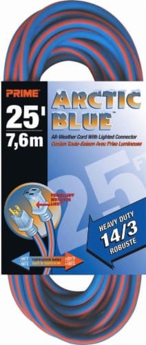 Prime® Arctic Blue™ Extension Cord Perspective: front