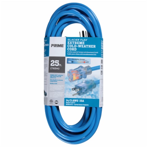Prime® Glacier Flex® Extreme Cold-Weather Extension Cord - Blue Perspective: front