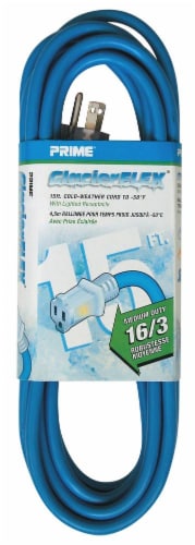 Prime® Blue All-Weather GlacierFlex Extension Cord Perspective: front