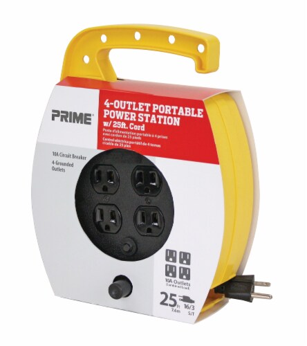 Prime® 4-Outlet Portable Power Station with 25ft Cord Perspective: front