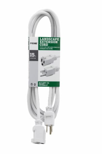 Prime Landscape Extension Cord - White Perspective: front