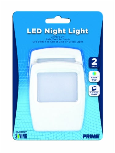 Prime Flate Panel LED Night Light - White Perspective: front