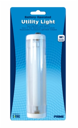 Prime Flourescent Utility Light - White Perspective: front