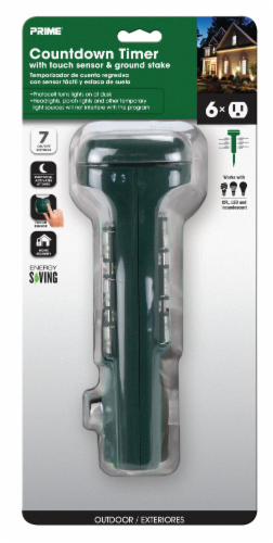 Prime Countdown Timer Stake - Green Perspective: front