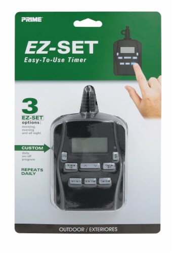 Prime® EZ-Set 24-Hour Outdoor Timer Perspective: front