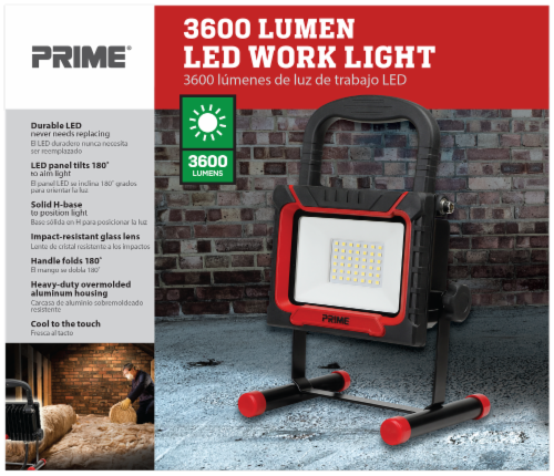 Prime 3600 Lumen LED Work Light - Red Perspective: front