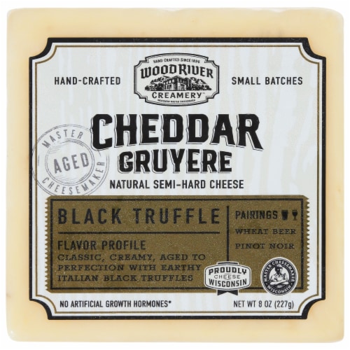 Burnett Dairy Black Truffle Cheddar Cheese Perspective: front