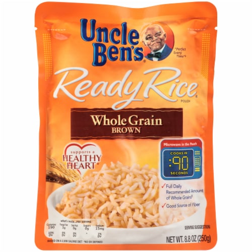 Uncle Ben's Ready Rice Whole Grain Brown Rice Perspective: front