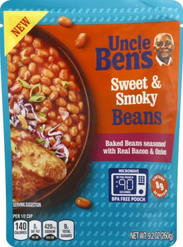 Uncle Ben's Sweet & Smoky Bacon & Onion Baked Beans Perspective: front