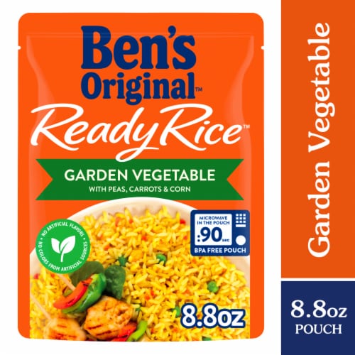 Ben's Original Ready Rice Garden Vegetable Flavored Rice, Easy Dinner Side, 8.8 oz Pouch Perspective: front