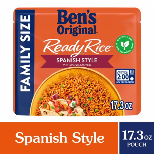 Ben's Original Ready Rice Spanish Style Flavored Rice, Easy Dinner Side, 17.3 oz Pouch Perspective: front