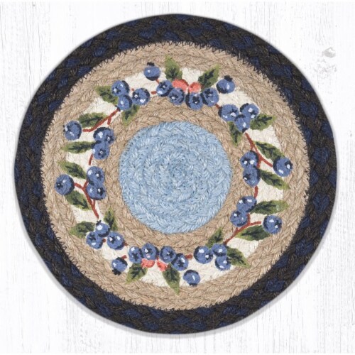 Capitol Importing 80-312BV 10 x 10 in. MSPR-312 Blueberry Vine Printed Round Trivet Perspective: front