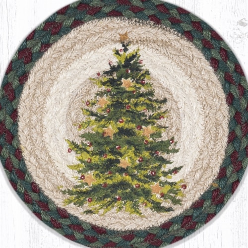 Capitol Importing 10 x 10 in. Christmas Joy Tree Printed Round Trivet Perspective: front