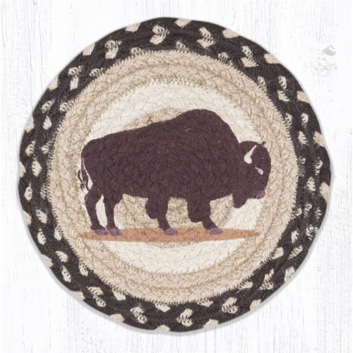 Capitol Importing 80-518B 10 x 10 in. MSPR-518 Buffalo Printed Round Trivet Perspective: front
