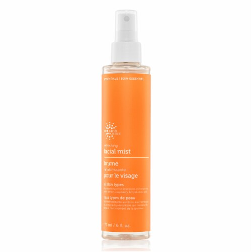 Earth Science Soothing Moisturizing Skin Spray with Lemon and Raspberry Refreshing Facial Mist Perspective: front