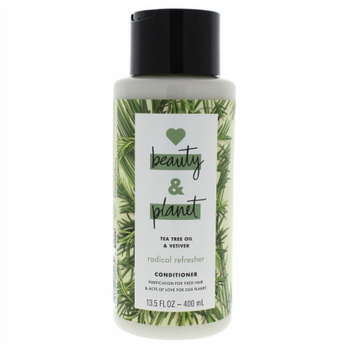 Love Beauty & Planet Radical Refresher Tea Tree Oil & Vetiver Tea Tree Conditioner Perspective: front