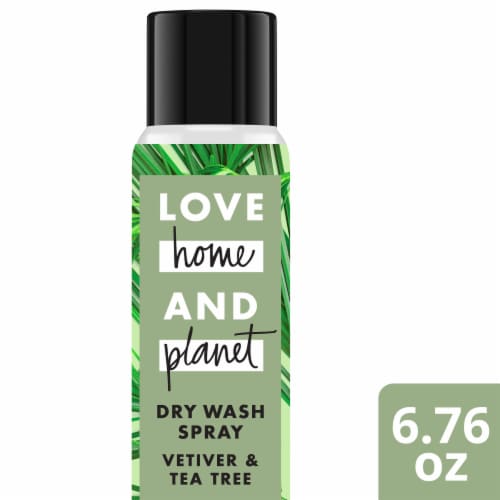 Love Home & Planet Vetiver & Tea Tree Re-Wear Dry Wash Spray Perspective: front