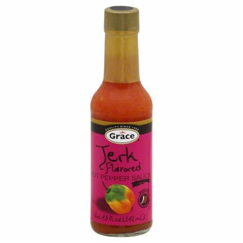 Grace Jerk Flavored Hot Pepper Sauce Perspective: front